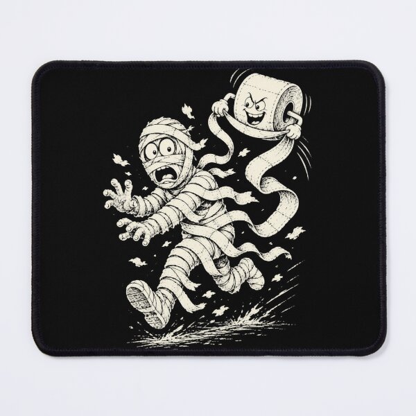 Item preview, Toilet Paper Chasing Mummy - Funny Halloween Horror Cartoon designed and sold by JonelCrafts.