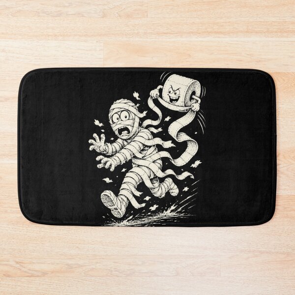 Item preview, Toilet Paper Chasing Mummy - Funny Halloween Horror Cartoon designed and sold by JonelCrafts.