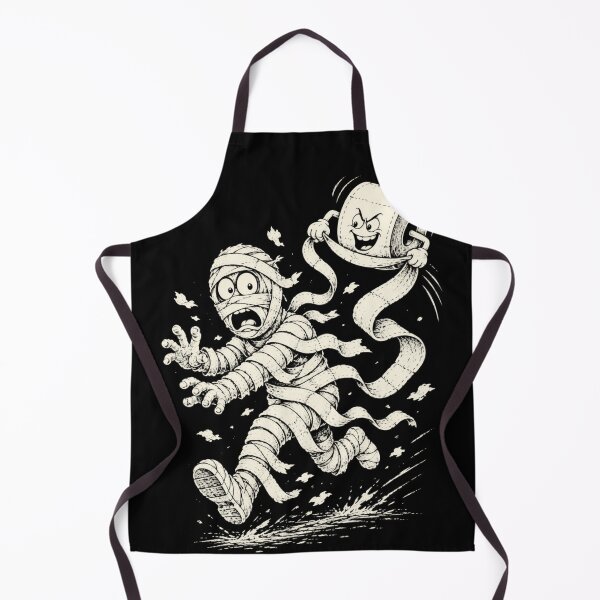 Item preview, Toilet Paper Chasing Mummy - Funny Halloween Horror Cartoon designed and sold by JonelCrafts.