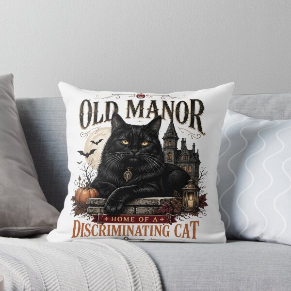Item preview, Old Manor Black Cat Vintage Halloween Label Halloween designed and sold by BernoNickel.
