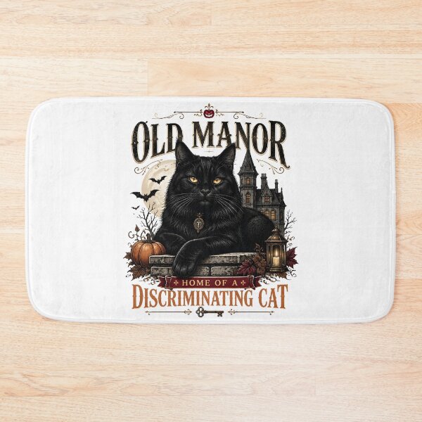 Item preview, Old Manor Black Cat Vintage Halloween Label Halloween designed and sold by BernoNickel.