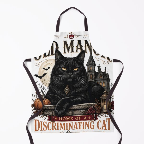 Item preview, Old Manor Black Cat Vintage Halloween Label Halloween designed and sold by BernoNickel.