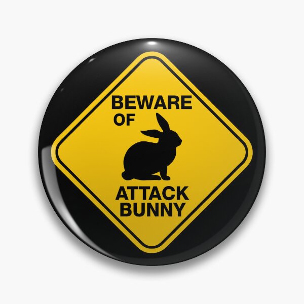 Item preview, Beware of Attack Bunny Sign designed and sold by shileaavdy.