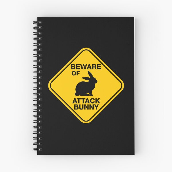 Item preview, Beware of Attack Bunny Sign designed and sold by shileaavdy.
