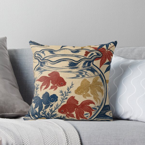 Item preview, Japanese Goldfish Bowl Autumn Leaves Ukiyo-e Woodblock Art designed and sold by vekotpu.