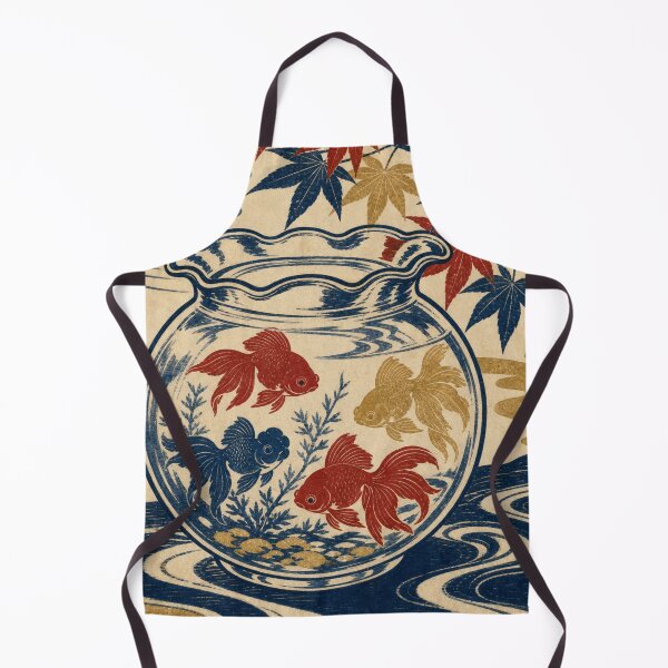 Item preview, Japanese Goldfish Bowl Autumn Leaves Ukiyo-e Woodblock Art designed and sold by vekotpu.