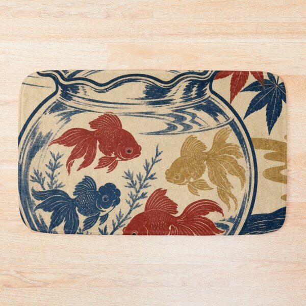 Item preview, Japanese Goldfish Bowl Autumn Leaves Ukiyo-e Woodblock Art designed and sold by vekotpu.