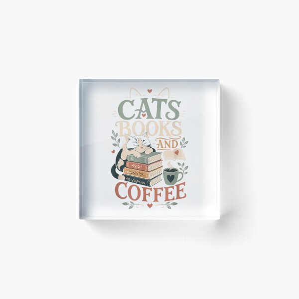 Item preview, Cats Books and Coffee Cafe Coffee Drinker T-Shirt designed and sold by gidget-gadget.