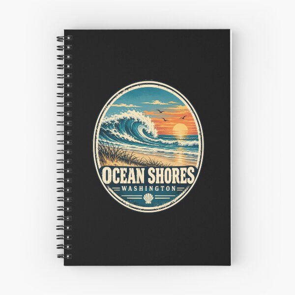 Item preview, Ocean Shores Wave – Vintage Washington Coast designed and sold by Swanny's Custom T-shirt and Gift Designs.