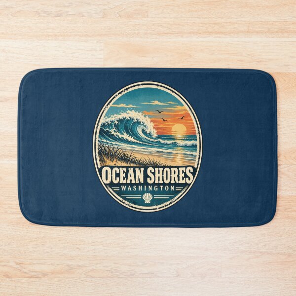 Item preview, Ocean Shores Wave – Vintage Washington Coast designed and sold by Swanny's Custom T-shirt and Gift Designs.