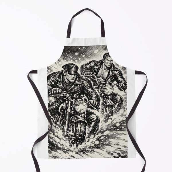Item preview, Vintage Christmas Gay Leather Bikers Snow Storm Art Design designed and sold by ItsAKinkThing.