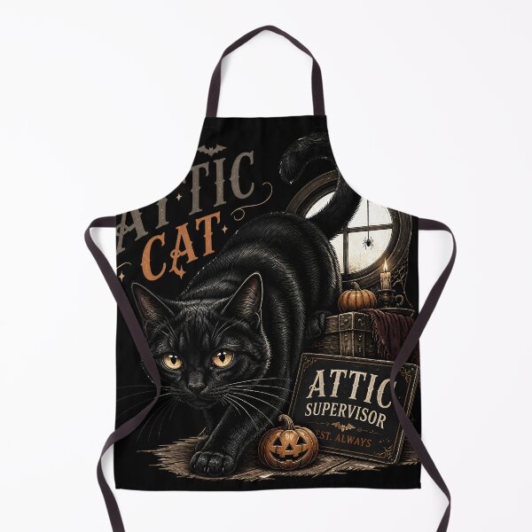Item preview, Attic Black Cat Gothic Storybook Poster Halloween designed and sold by BernoNickel.