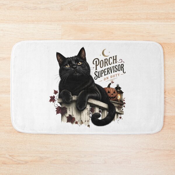 Item preview, Haunted Porch Cat Vintage Halloween Label Halloween designed and sold by BernoNickel.