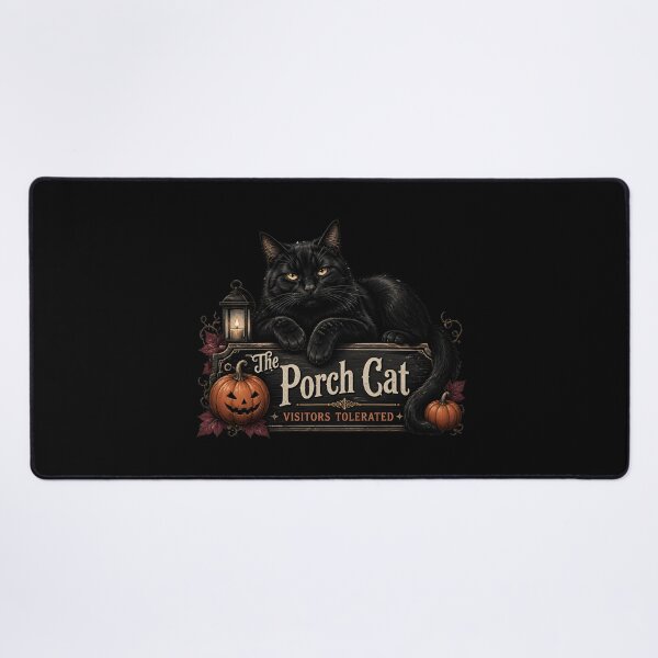Item preview, Haunted Porch Cat Gothic Storybook Poster Halloween designed and sold by BernoNickel.