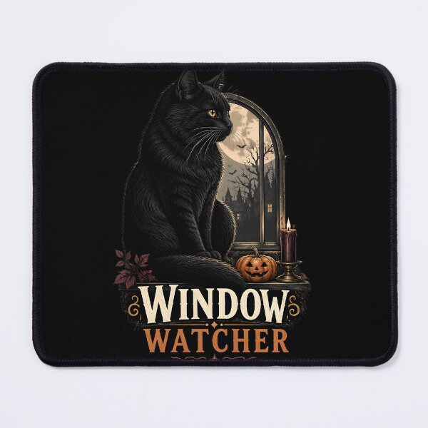 Item preview, Haunted Window Cat Gothic Storybook Poster Halloween designed and sold by BernoNickel.