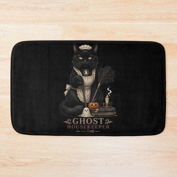 Item preview, Black Cat Housekeeper Vintage Halloween Label Halloween designed and sold by BernoNickel.