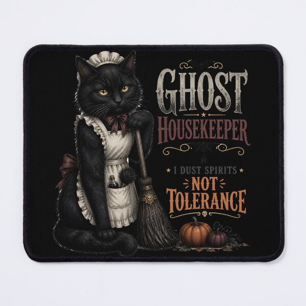 Item preview, Black Cat Housekeeper Gothic Storybook Poster Halloween designed and sold by BernoNickel.
