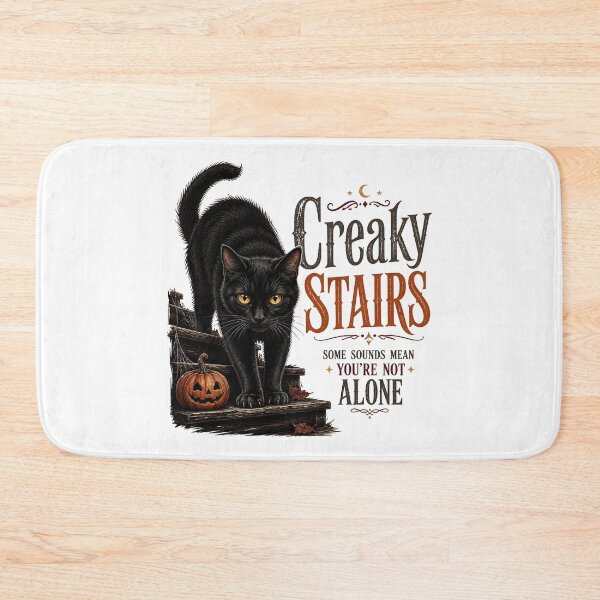 Item preview, Black Cat On The Stairs Vintage Halloween Label Halloween designed and sold by BernoNickel.