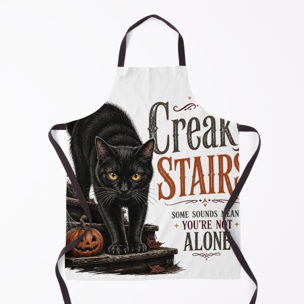 Item preview, Black Cat On The Stairs Vintage Halloween Label Halloween designed and sold by BernoNickel.
