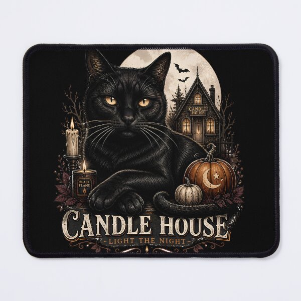 Item preview, Candlelit Haunted House Vintage Halloween Label Halloween designed and sold by BernoNickel.