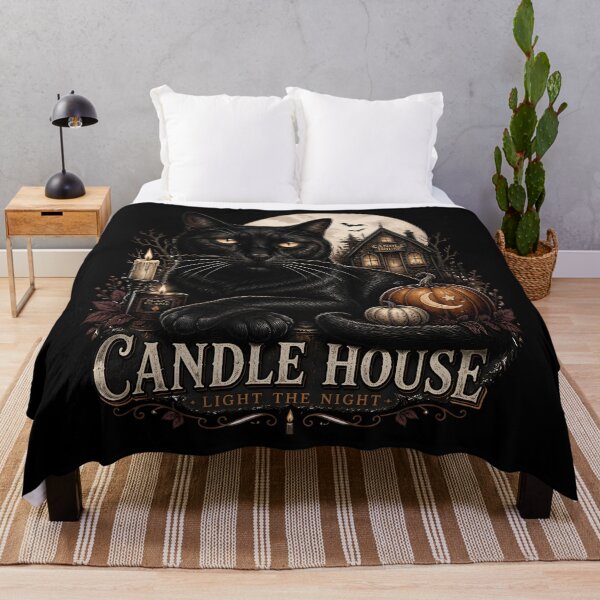Item preview, Candlelit Haunted House Vintage Halloween Label Halloween designed and sold by BernoNickel.