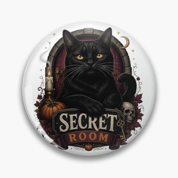 Item preview, Secret Room Black Cat Gothic Storybook Poster Halloween designed and sold by BernoNickel.