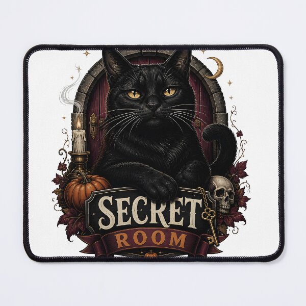 Item preview, Secret Room Black Cat Gothic Storybook Poster Halloween designed and sold by BernoNickel.