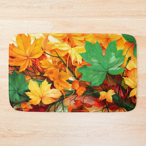 Item preview, Autumn Leaves Colorful Vibrant Digital Design Art designed and sold by DEC02.