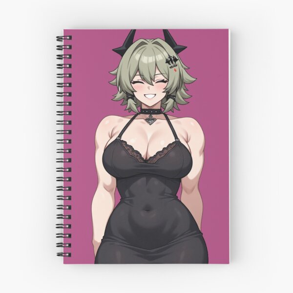 Item preview, Happy Smiling Anime Girl in Black Slip Dress Portrait designed and sold by Jimakmo.
