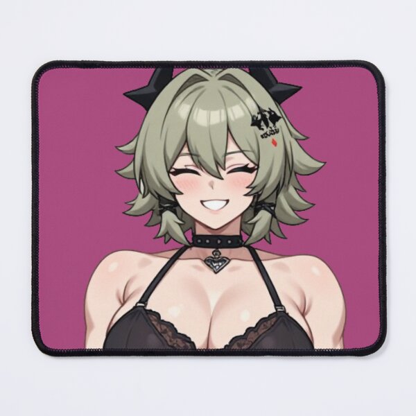 Item preview, Happy Smiling Anime Girl in Black Slip Dress Portrait designed and sold by Jimakmo.
