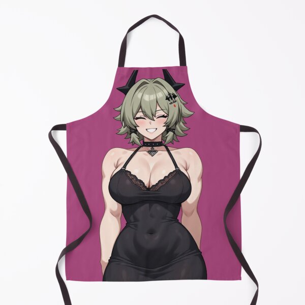 Item preview, Happy Smiling Anime Girl in Black Slip Dress Portrait designed and sold by Jimakmo.