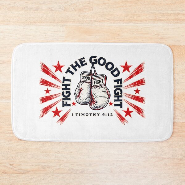 Item preview, Fight the Good Fight of Faith | 1 Timothy 6:12 Vintage Christian Boxing designed and sold by extrisiceye.