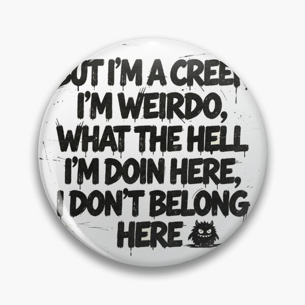 Item preview, But I'm a Creep I'm Weirdo Grunge Brush designed and sold by Mystic & Celestial Art.