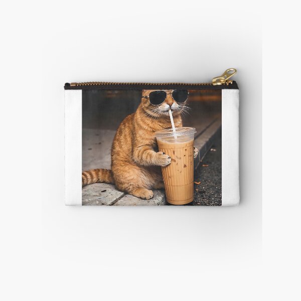 Item preview, Cat Drinking Iced Coffee Funny Animal Meme Coffee Lover T-Shirt designed and sold by Othinus.