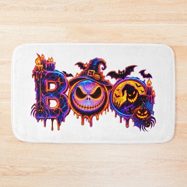 Item preview, Neon Halloween Skull Pumpkin Witch Hat Spooky Gothic  designed and sold by QuiteOrbit.