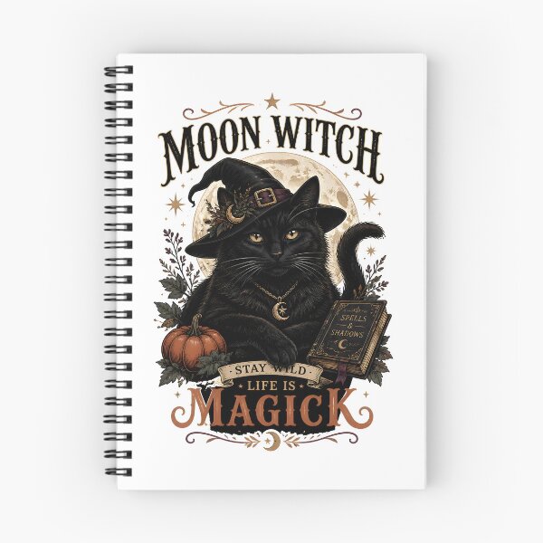Item preview, Moon Witch Black Cat Gothic Storybook Poster Halloween designed and sold by KristenosNehk.