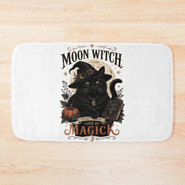Item preview, Moon Witch Black Cat Gothic Storybook Poster Halloween designed and sold by KristenosNehk.