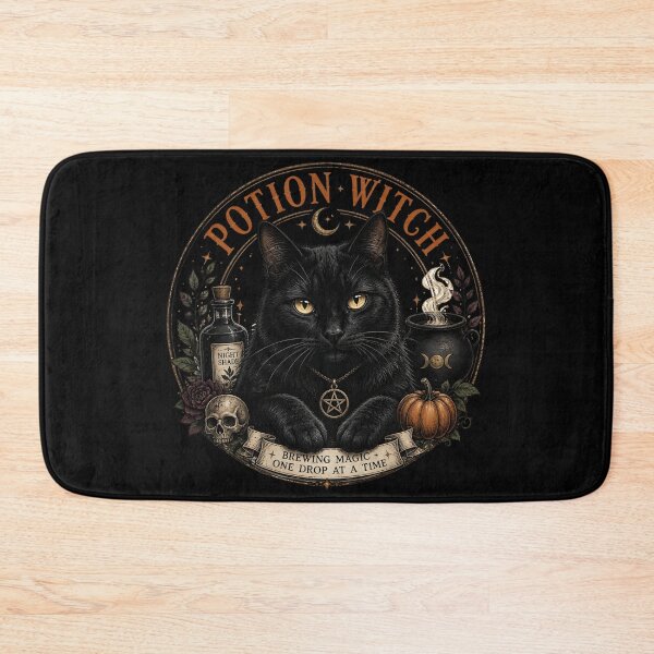 Item preview, Potion Witch Cat Gothic Storybook Poster Halloween designed and sold by KristenosNehk.