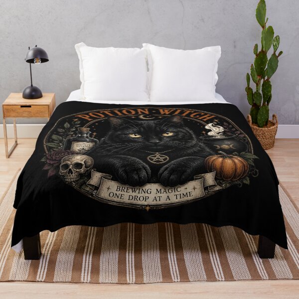 Item preview, Potion Witch Cat Gothic Storybook Poster Halloween designed and sold by KristenosNehk.