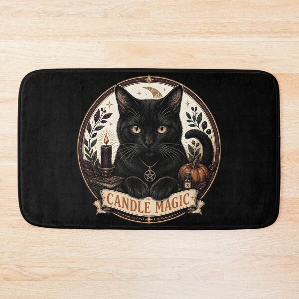 Item preview, Candle Magic Cat Vintage Halloween Label Halloween designed and sold by KristenosNehk.