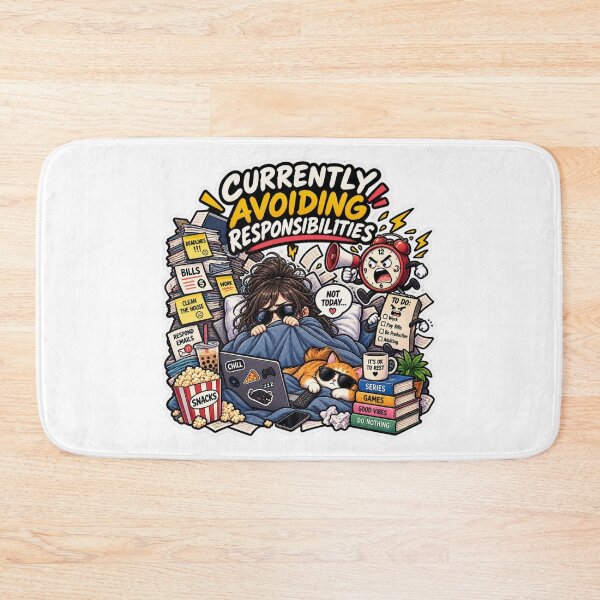Item preview, Currently Avoiding Responsibilities | Funny Procrastination Sticker designed and sold by carestazafeli.