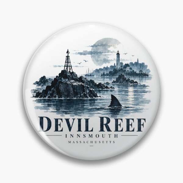 Item preview, Devil Reef Innsmouth Massachusetts Vintage Coastal Art designed and sold by Extravanganzza.