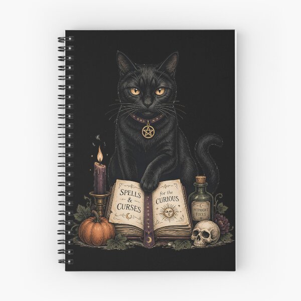 Item preview, Spellbook Black Cat Gothic Storybook Poster Halloween designed and sold by KristenosNehk.