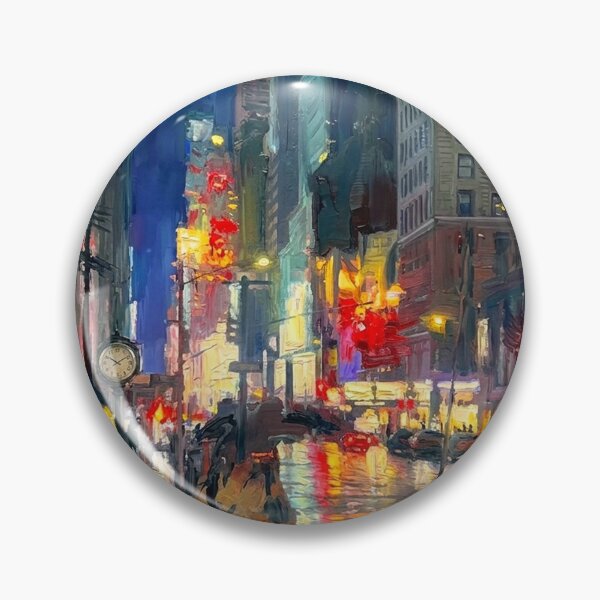 Item preview, Rainy Night in New York City Oil Painting designed and sold by CleverCulture.