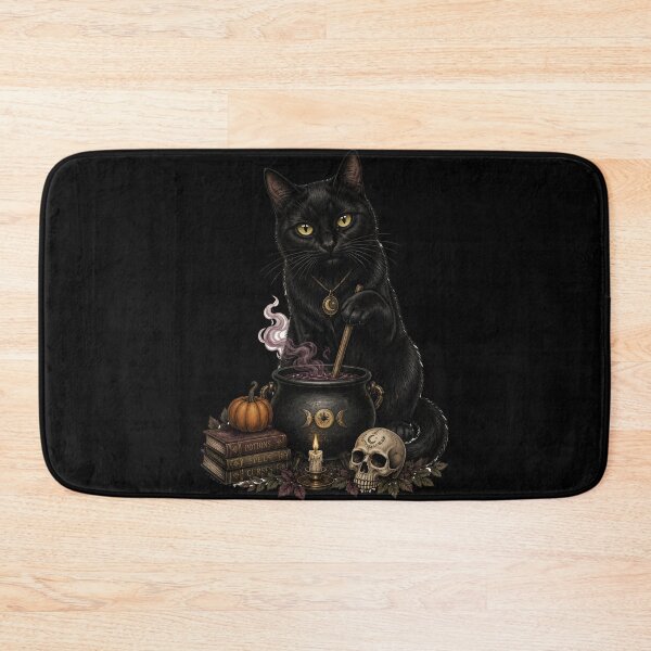 Item preview, Cauldron Black Cat Vintage Halloween Label Halloween designed and sold by KristenosNehk.