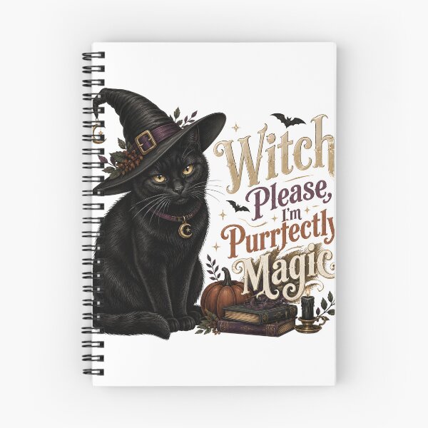 Item preview, Witch Hat Black Cat Vintage Halloween Label Halloween designed and sold by KristenosNehk.