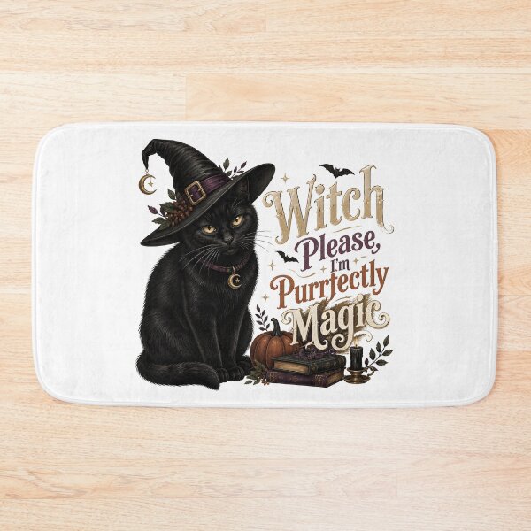 Item preview, Witch Hat Black Cat Vintage Halloween Label Halloween designed and sold by KristenosNehk.
