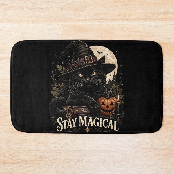Item preview, Witch Hat Black Cat Gothic Storybook Poster Halloween designed and sold by KristenosNehk.