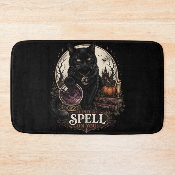 Item preview, Crystal Ball Black Cat Vintage Halloween Label Halloween designed and sold by KristenosNehk.