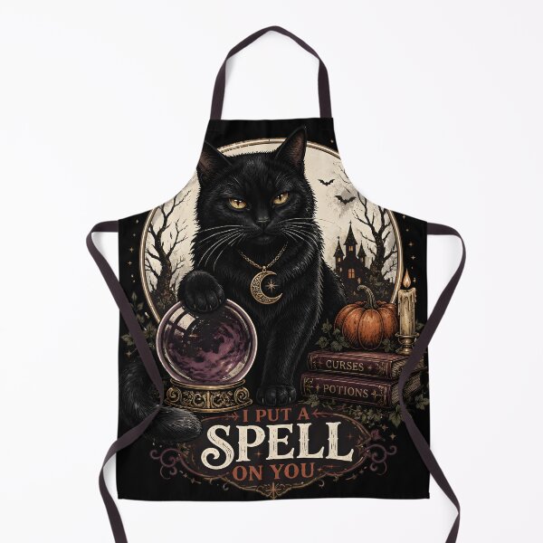 Item preview, Crystal Ball Black Cat Vintage Halloween Label Halloween designed and sold by KristenosNehk.